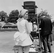 Tennis Player Lea Pericoli Wearing A Dress Outsize Bow A Match Agains 1964 PHOTO