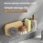 Compact Sink Rack Waterproof Glue Hook Organizer Kitchen Caddy with Polished