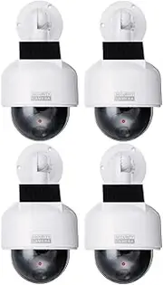 4X Dummy Solar Security Camera Waterproof Flashing LED Indoor Outdoor