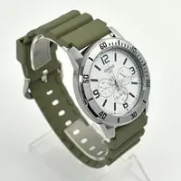 在飛比找樂天市場購物網優惠-CASIO手錶 不鏽鋼綠色三眼槍魚手錶【NECH30】