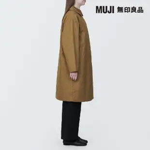 【MUJI 無印良品】女吉貝木棉混鋪棉折領大衣(共3色)