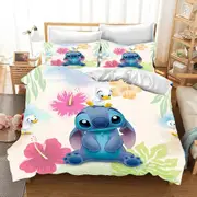 v2404 Bed Sheets Cotton Stitch Duvet Cute Printed Cartoon Quilt Cover Luxury Bedding Children'S Bedding Set Queen Size Modern Home 3-Piece Bedding Set