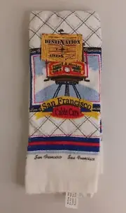 Destination Linens Tea Towel Kitchen Towel San Francisco Cable Cars Cotton New