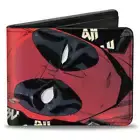 Deadpool Face Close Up Blah Marvel Comics Bifold Wallet