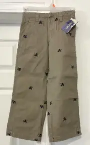NEW Cherokee Boys Chino Pants Size 6 Pirates, Skulls & Crossbones RARE