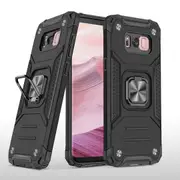 MCC Shockproof Samsung Galaxy S8+ Plus Heavy Duty Tough Case Cover Ring [Black]