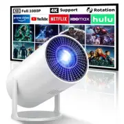 Mini Projector, 270° Rotation, Portable Projector 4K Support, Full HD 1080P O...