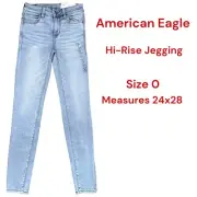 NEW American Eagle Hi-Rise Jegging Jean Womens Sz 0 24x28 Next Level Stretch