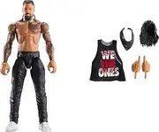 Mattel WWE Elite Action Figure and Accessories, Series #114, 6-inch Collectible Jimmy USO Figure with 25 Points of Movement and Interchangeable Hands, JCH94