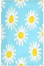 GAIREG Daisies Light Blue Dish Rag, 28x18 Inches Absorbent Printed Hand Towels, Set of 4