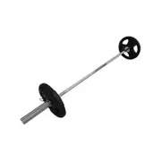 32kg - 180cm Olympic Barbell + Rubber Coated Weight Plate - 10kg x 2