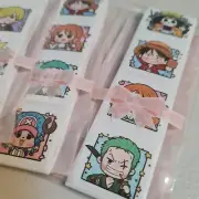 50pc One Piece Chibi Anime Square Stickers 2.5cm