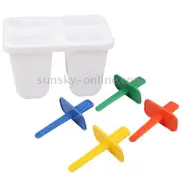 2PC Popsicle Ice Lolly Ice Cream Bar Mold Maker with Four Sticks
