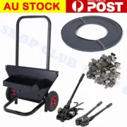 AU 325M Heavy Duty Metal Strap+Clip+Tools+Trolley for Strapping Heavy Jobs