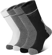 [Moonlight Manor] 4 Paris Wool Warm Merino Socks for Men,wool Hiking Crew Socks, Winter Warm Socks