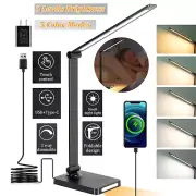 LED Desk Lamp with USB Charging Ports Touch Dimmable Table Light for Home Office