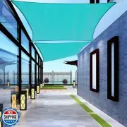 SHADEWIZ Rectangle 12' x 16' Turquoise Sun Shade Sail Canopy Awning for Patio