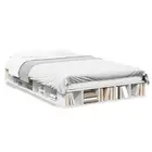 Bed Frame Mattress Base Bedstead Bedroom Furniture White Engineered Wood vidaXL