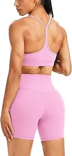 [WodoWei] Butterluxe Workout Sets for Women 2 Piece Gym Yoga Y-Back Sports Bra High Waist Biker Short Outfits