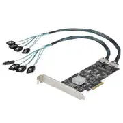 STARTECH 8 Port 6Gbps SATA PCIe Card Controller - 8P6G-PCIE-SATA-CARD