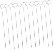 25PCS Reusable Stainless Steel BBQ Skewers Long Grilling Sticks for Meat Vegetables and Fruits Portable Barbecue Tools for Family Gatherings and Outdoor Cooking