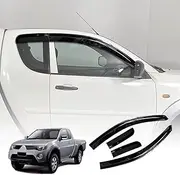 X-CAR Weathershields for Mitsubishi Triton ML MN Club Cab 2006-2015 Car Weather Shields Wind Deflectors Window Sun Visor 4-Piece Set