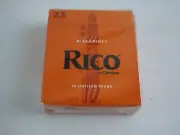 RICO by D'Addario 10 Pack Unfiled Bb Clarinet Reeds, 2.5 Strength NEW