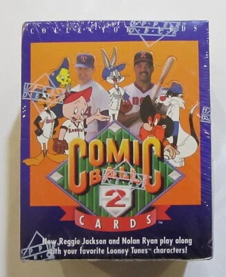1991 Upper Deck Comic Ball 2 Cards Factory Sealed Box Reggie Jackson Nolan Ryan