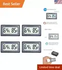 Compact 4-Pack Digital Thermometers & Hygrometers - Perfect for Humidors & More