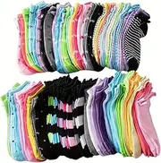 [TYCWYH] 20 pairs of candy colored socks, casual breathable low-top socks, women's stockings and stockings, Multi