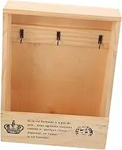Tofficu Rustic Wooden Key Holder Wall-Mounted Organizer for Home Entryway Lightweight Key Storage Easy to Install for Hallways and Garages