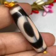 Magic Power Old Tibetan Agate *Mountain 1 Eye* Amulet Cinnabar Dzi Bead