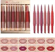 Lip Liner and Lipstick Set | Matte Velvet Makeup Lip Liner Stains Kit,Smudge-Proof Beauty Makeup Gloss for Dating Travel Outdoor Trip Vacation