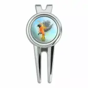 Baltimore Oriole Watercolor Bird Golf Divot Tool Ball Marker