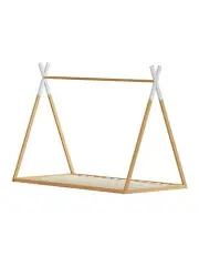[Artiss] Wooden House Single Bed Frame in Brown
