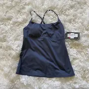 Nike Adjustable Crossback Tankini Bathing Suit Top Thunder Blue XS SU25034 New