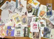 Lot of 50 Vintage Cards Greeting, Get Well soon, Birthday, & Christmas Cards