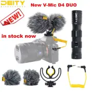 New Deity V-Mic D4 Duo Dual Cardioid AUX Input Low Noise Microphone fr Vlog DLSR