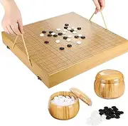 Portable Go Set Wood Go Board Game Set Go Ch Game with Storage Box Classic C se Strategy Board Game Wood One Size