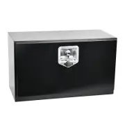 24"x12"x14" Black Steel Underbody Truck Tool Box Flatbed Trailer Storage w/Lock