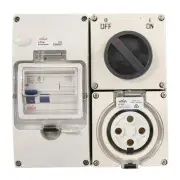 4 pin 40 Amp RCD PROTECTED - Switched Socket Outlet IP66 INDUSTRIAL 3 PHASE