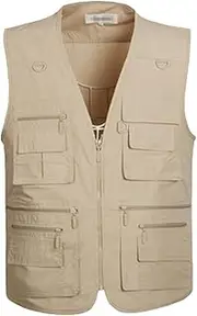 [Bciopll] Large Size Quick-Drying Work Vest Mens Camping Sleeveless Jacket Outdoor Male Waistcoats with Many Multi Pocket