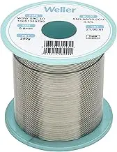 Weller WSW SAC L0 (T0051388799) Lead Free Solder Wire, Dia: 0.8 mm / 0.039 in, Wt: 250 g / 8.818 oz, Alloy Sn96.5Ag3.0Cu0.5, Flux content 3.5%