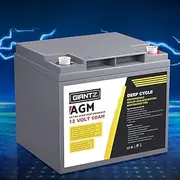Giantz 60Ah AGM Deep Cycle Battery, Recharge Batterys 4WD Charging Portable with Handle, 1400 Cycles Long Life High Performance for Solar Fridge Camping Car Power Supply