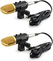 Generic 2pcs Mini Microphone Computer Microphone Vlogger Microphone Mini USB Desk Mic USB Condenser Microphone USB Microphone Desktop Mic Microphone Mini Microphone for Computer USB