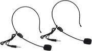 CIYODO 2PCS Condenser Microphone Voice Amplifier Earhook Mic for Sound Noisy Environments Position Performance for Speakers and Presenters