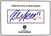 James Aish SIGNED Fremantle Dockers Card. AFL Football. Fyfe Serong Ryan