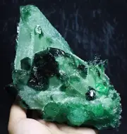 3.3lb RARE ! New Find Natural Beatiful Green Quartz Crystal Cluster Specimen