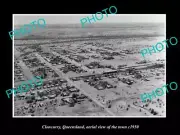 OLD POSTCARD SIZE PHOTO OF CLONCURRY QUEENSLAND AERIAL VIEW OF THE TOWN c1950
