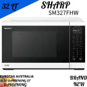 Sharp 32LT Flatbed 1200W Microwave White SM327FHW CARTON DAMAGED BRAND NEW
